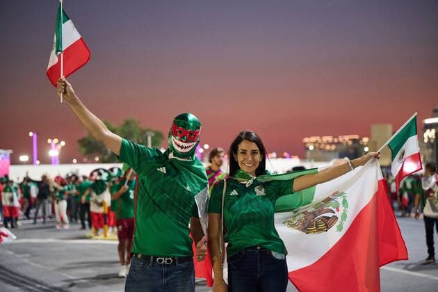 RECORD DATE NOT STATED FIFA World Cup, WM, Weltmeisterschaft, Fussball Qatar 2022 Mexico vs Poland Fans o Aficion during the game Mexico vs Poland, Corresponding to Group C of the FIFA World Cup Qatar 2022, at 974 Stadium, Ras Abu Aboud, November 22, 2022. <br><br> Fans o Aficion durante el partido Mexico vs Polonia, correspondiente al Grupo C de la Copa Mundial de la FIFA Qatar 2022, en el Estadio 974, Ras Abu Aboud, 22 de noviembre de 2022. RAS ABU ABOUD DOHA QATAR Copyright: xJorgexMartinezx 20221122_6315