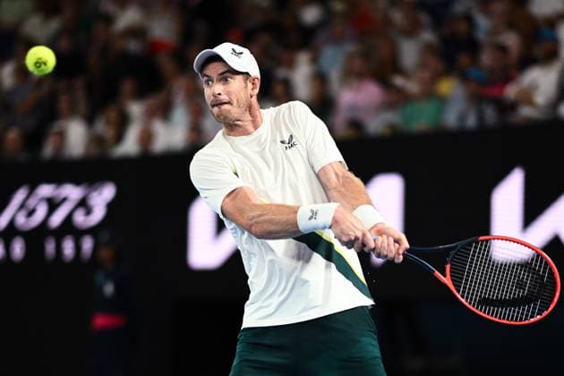 Mandatory Credit: Photo by James Gourley Shutterstock (13716760cw) Andy Murray in action during his first round match Australian Open, Day Two, Tennis, Melbourne Park, Melbourne, Australia - 17 Jan 2023 Australian Open, Day Two, Tennis, Melbourne Park, Melbourne, Australia - 17 Jan 2023 Copyright: xJamesxGourley Shutterstockx 13716760cw