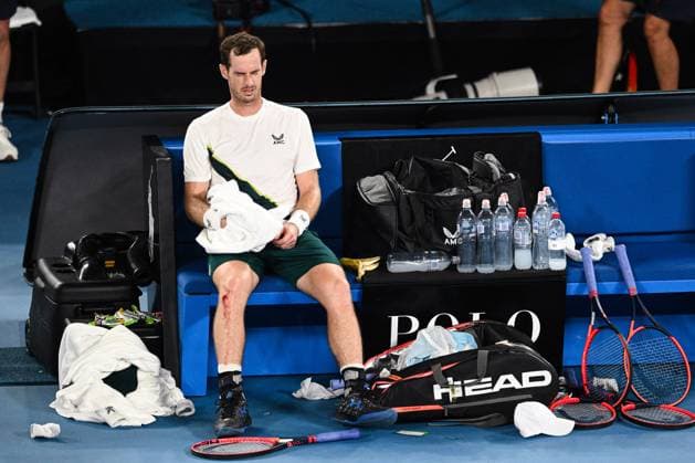 Mandatory Credit: Photo by James Gourley Shutterstock (13716760es) Andy Murray celebrates victory after winning his first round match Australian Open, Day Two, Tennis, Melbourne Park, Melbourne, Australia - 17 Jan 2023 Australian Open, Day Two, Tennis, Melbourne Park, Melbourne, Australia - 17 Jan 2023 Copyright: xJamesxGourley Shutterstockx 13716760es