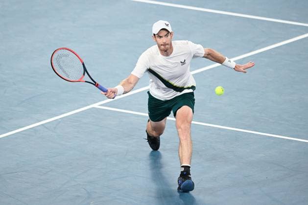 Mandatory Credit: Photo by James Gourley Shutterstock (13716760fj) Andy Murray in action during his first round match Australian Open, Day Two, Tennis, Melbourne Park, Melbourne, Australia - 17 Jan 2023 Australian Open, Day Two, Tennis, Melbourne Park, Melbourne, Australia - 17 Jan 2023 Copyright: xJamesxGourley Shutterstockx 13716760fj