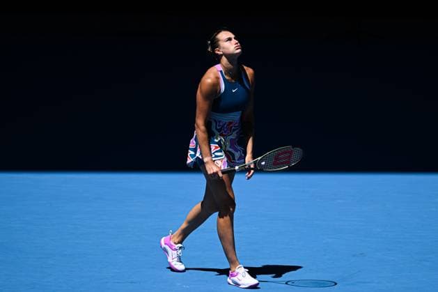 Mandatory Credit: Photo by James Gourley Shutterstock (13716760ft) Aryna Sabalenka in action during her first round match Australian Open, Day Two, Tennis, Melbourne Park, Melbourne, Australia - 17 Jan 2023 Australian Open, Day Two, Tennis, Melbourne Park, Melbourne, Australia - 17 Jan 2023 Copyright: xJamesxGourley Shutterstockx 13716760ft