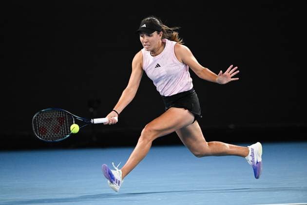 Mandatory Credit: Photo by James Gourley Shutterstock (13716764az) Jessica Pegula in action during her second round match Australian Open, Day Three, Tennis, Melbourne Park, Melbourne, Australia - 18 Jan 2023 Australian Open, Day Three, Tennis, Melbourne Park, Melbourne, Australia - 18 Jan 2023 Copyright: xJamesxGourley Shutterstockx 13716764az