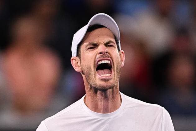 Mandatory Credit: Photo by James Gouley Shutterstock (13716770ii) Andy Murray reacts during his second round match Australian Open, Day Four, Tennis, Melbourne Park, Melbourne, Australia - 19 Jan 2023 Australian Open, Day Four, Tennis, Melbourne Park, Melbourne, Australia - 19 Jan 2023 Copyright: xJamesxGouley Shutterstockx 13716770ii