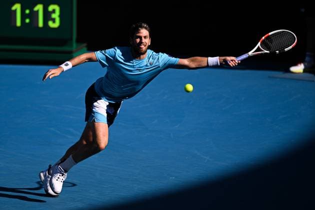 Mandatory Credit: Photo by James Gourley Shutterstock (13716911g) Cameron Norrie in action during his third round match Australian Open, Day Five, Tennis, Melbourne Park, Melbourne, Australia - 20 Jan 2023 Australian Open, Day Five, Tennis, Melbourne Park, Melbourne, Australia - 20 Jan 2023 Copyright: xJamesxGourley Shutterstockx 13716911g