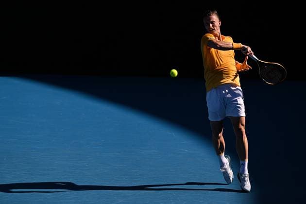 Mandatory Credit: Photo by James Gourley Shutterstock (13716911ac) Jiri Lehecka in action during his third round match Australian Open, Day Five, Tennis, Melbourne Park, Melbourne, Australia - 20 Jan 2023 Australian Open, Day Five, Tennis, Melbourne Park, Melbourne, Australia - 20 Jan 2023 Copyright: xJamesxGourley Shutterstockx 13716911ac