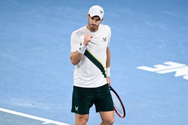 Mandatory Credit: Photo by James Gourley Shutterstock (13728737ez) Andy Murray celebrates during his third round match Australian Open, Day Six, Tennis, Melbourne Park, Melbourne, Australia - 21 Jan 2023 Australian Open, Day Six, Tennis, Melbourne Park, Melbourne, Australia - 21 Jan 2023 Copyright: xJamesxGourley Shutterstockx 13728737ez