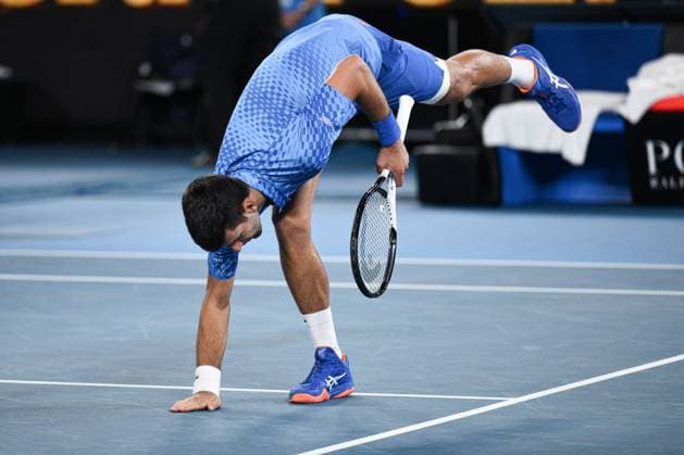 Mandatory Credit: Photo by James Gourley Shutterstock (13729780hu) Novak Djokovic celebrates victory after winning his fourth round match Australian Open, Day Eight, Tennis, Melbourne Park, Melbourne, Australia - 23 Jan 2023 Australian Open, Day Eight, Tennis, Melbourne Park, Melbourne, Australia - 23 Jan 2023 Copyright: xJamesxGourley Shutterstockx 13729780hu