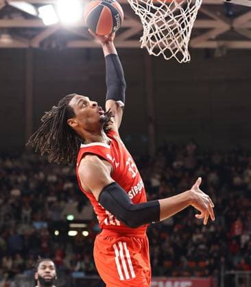 Freddie Gillespie Bayern Basketball, 33 points GER, FC Bayern Basketball vs Partizan Mozzart Bet Belgrade, Basketball, EuroLeague, 2022 2023 season, 09 02 2023, GER, FC Bayern Basketball vs Partizan Mozzart Bet Belgrade, Basketball, EuroLeague, 2022 2023 season, 09 02 2023, Muenchen Copyright: xEibner-Pressefoto MarcelxEngelbrx EP_MET