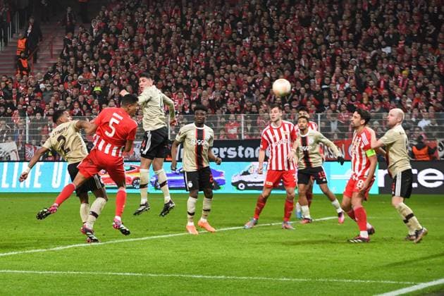 Football, men, season 2022 2023, Europa League, play offs to the round of 16, second leg , 1 FC Union Berlin Ajax Amsterdam, Danilho Doekhi 1 FC Union Berlin , 2 v l scores the goal to 3 1 , 23 02 2022, Copyright: xMatthiasxKochx