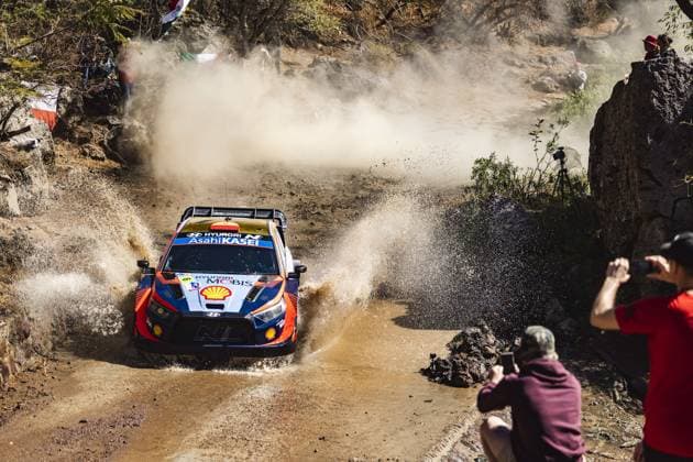 06 Dani SORDO (ESP), Candido CARRERA (ESP), HYUNDAI SHELL MOBIS WORLD RALLY TEAM, HYUNDAI i20 N Rally1 Hybrid, WRC, Motorsport Rallye, WM action during the Rally Guanajuato Mexico 2023, 3rd round of the 2023 WRC World Rally Car Championship, from March 16 to 19, 2023 at Leon, Guanajuato, in Mexico - AUTO - WRC - RALLY GUANAJUATO MEXICO 2023 DPPI Panoramic RPPA_2023_03_Mexico_210