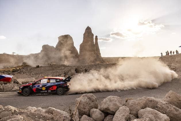 Motorsport, WRC, Rallye Mexiko 06 Dani SORDO (ESP), Candido CARRERA (ESP), HYUNDAI SHELL MOBIS WORLD RALLY TEAM, HYUNDAI i20 N Rally1 Hybrid, WRC, Motorsport Rallye, WM action during the Rally Guanajuato Mexico 2023, 3rd round of the 2023 WRC World Rally Car Championship, from March 16 to 19, 2023 at Leon, Guanajuato, in Mexico - AUTO - WRC - RALLY GUANAJUATO MEXICO 2023 DPPI Panoramic RPPA_2023_03_Mexico_464