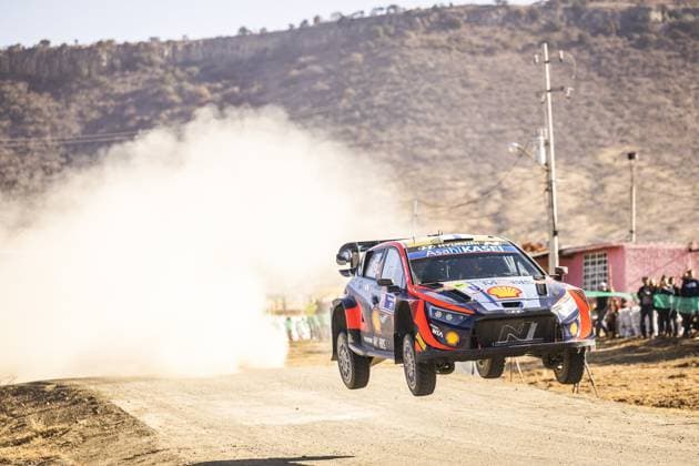 04 Esapekka LAPPI (FIN), Janne FERM (FIN), HYUNDAI SHELL MOBIS WORLD RALLY TEAM, HYUNDAI i20 N Rally1 Hybrid, WRC, Motorsport Rallye, WM action during the Rally Guanajuato Mexico 2023, 3rd round of the 2023 WRC World Rally Car Championship, from March 16 to 19, 2023 at Leon, Guanajuato, in Mexico - AUTO - WRC - RALLY GUANAJUATO MEXICO 2023 DPPI Panoramic RPPA_2023_03_Mexico_479