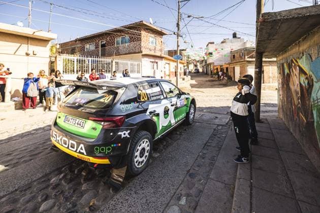 20 Gus GREENSMITH (GBR), Jonas ANDERSSON (SWE), SKODA FABIA RS, RC2, Rally2, action during the Rally Guanajuato Mexico 2023, 3rd round of the 2023 WRC, Motorsport Rallye, WM World Rally Car Championship, from March 16 to 19, 2023 at Leon, Guanajuato, in Mexico - AUTO - WRC - RALLY GUANAJUATO MEXICO 2023 DPPI Panoramic RPPA_2023_03_Mexico_670