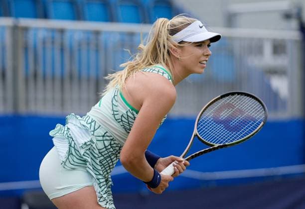Mandatory Credit: Photo by Dave Shopland Shutterstock (13950133v) Great Britain s Katie Boulter during her straight sets 1st round win Lexus Surbiton Trophy, Tennis, Day 3, Surbiton Racket & Fitness Club, London, UK - 06 June 2023 Lexus Surbiton Trophy, Tennis, Day 3, Surbiton Racket & Fitness Club, London, UK - 06 June 2023 Copyright: xDavexShopland Shutterstockx 13950133v