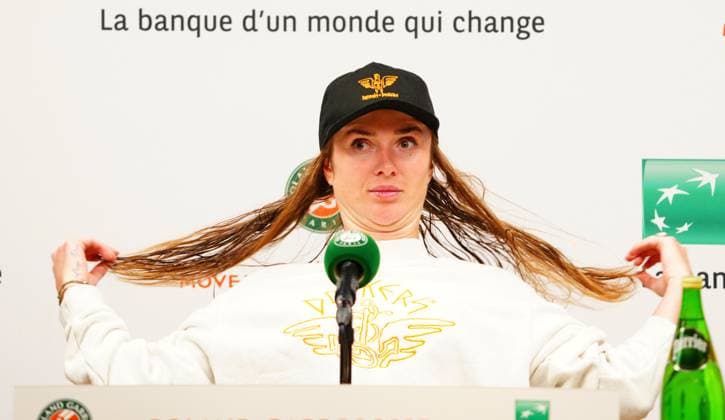 Mandatory Credit: Photo by Javier Garcia Shutterstock (13949267aw) Elina Svitolina in her post match press conference, PK, Pressekonferenz French Open Tennis, Day 10, Roland Garros, Paris, France - 06 June 2023 French Open Tennis, Day 10, Roland Garros, Paris, France - 06 June 2023 Copyright: xJavierxGarcia Shutterstockx 13949267aw