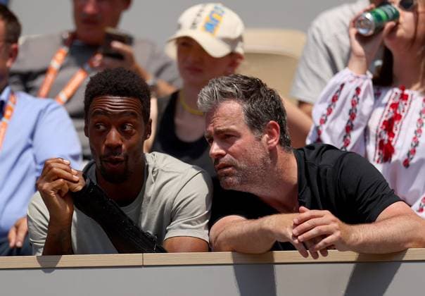 Mandatory Credit: Photo by Ella Ling Shutterstock (13949269aw) Gael Monfils, boyfriend of Elina Svitolina of Ukraine, with coach Raemon Sluiter French Open Tennis, Day 10, Roland Garros, Paris, France - 06 June 2023 French Open Tennis, Day 10, Roland Garros, Paris, France - 06 June 2023 Copyright: xEllaxLing Shutterstockx 13949269aw