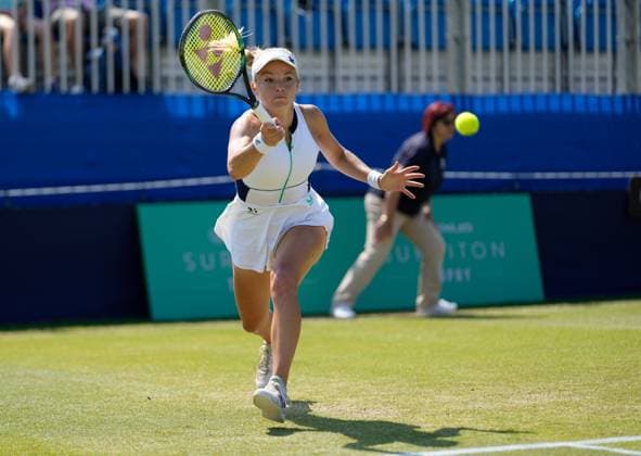Mandatory Credit: Photo by Dave Shopland Shutterstock (13956575z) Great Britain s Katie Swan wins her semi final in straight sets Lexus Surbiton Trophy, Tennis, Day 7, Surbiton Racket & Fitness Club, London, UK - 10 June 2023 Lexus Surbiton Trophy, Tennis, Day 7, Surbiton Racket & Fitness Club, London, UK - 10 June 2023 Copyright: xDavexShopland Shutterstockx 13956575z