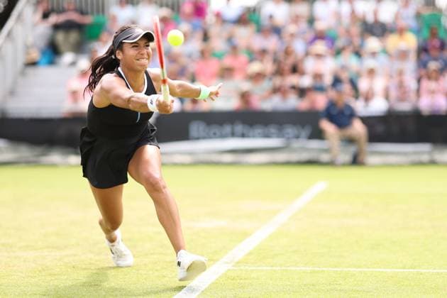 Mandatory Credit: Photo by Ryan Browne Shutterstock (13961280z) Heather Watson of Great Britain. Rothesay Open, Day One, Tennis, Nottingham Tennis Centre, Nottingham, UK - 12 Jun 2023 Rothesay Open, Day One, Tennis, Nottingham Tennis Centre, Nottingham, UK - 12 Jun 2023 Copyright: xRyanxBrowne Shutterstockx 13961280z