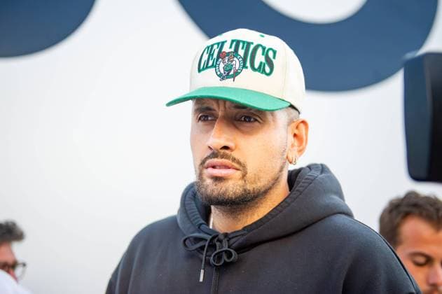 Nick Kyrgios AUS BOSS Open ATP 250 Stuttgart 2023, sport, tennis, BOSS Open, ATP 250, Stuttgart, tennis tournament, professional sport, tennis competition, tennis player, tennis court, tennis match, sport event, lawn tournament, ATP Tour, tennis tournament in Stuttgart, 12 06 2023, Stuttgart Weissenhof , DEU BOSS Open ATP 250 Stuttgart 2023, 12 06 2023, Stuttgart Weissenhof , DEU Stuttgart Copyright: xSandyxDinkelackerx EP_SDR