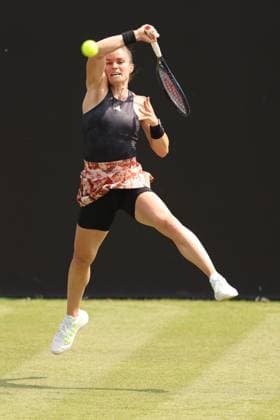 Mandatory Credit: Photo by Ryan Browne Shutterstock (13961280de) Maria Sakkari of Greece. Rothesay Open, Day One, Tennis, Nottingham Tennis Centre, Nottingham, UK - 12 Jun 2023 Rothesay Open, Day One, Tennis, Nottingham Tennis Centre, Nottingham, UK - 12 Jun 2023 Copyright: xRyanxBrowne Shutterstockx 13961280de