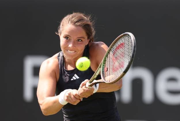 Mandatory Credit: Photo by Ryan Browne Shutterstock (13961283ba) Jodie Burrage of Great Britain. Rothesay Open, Day Two, Tennis, Nottingham Tennis Centre, Nottingham, UK - 13 Jun 2023 Rothesay Open, Day Two, Tennis, Nottingham Tennis Centre, Nottingham, UK - 13 Jun 2023 Copyright: xRyanxBrowne Shutterstockx 13961283ba