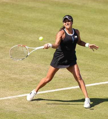 Mandatory Credit: Photo by Ryan Browne Shutterstock (13961285de) Heather Watson of Great Britain during her round of 16 match against Tatjana Maria of Germany. Rothesay Open, Day Three, Tennis, Nottingham Tennis Centre, Nottingham, UK - 14 Jun 2023 Rothesay Open, Day Three, Tennis, Nottingham Tennis Centre, Nottingham, UK - 14 Jun 2023 Copyright: xRyanxBrowne Shutterstockx 13961285de