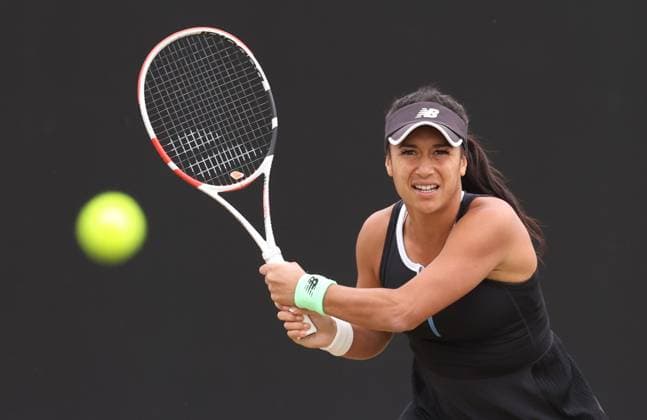 Mandatory Credit: Photo by Ryan Browne Shutterstock (13961299w) Heather Watson of Great Britain during her Semi-final match against Katie Boulter of Great Britain. Rothesay Open, Day Six, Tennis, Nottingham Tennis Centre, Nottingham, UK - 17 Jun 2023 Rothesay Open, Day Six, Tennis, Nottingham Tennis Centre, Nottingham, UK - 17 Jun 2023 Copyright: xRyanxBrowne Shutterstockx 13961299w