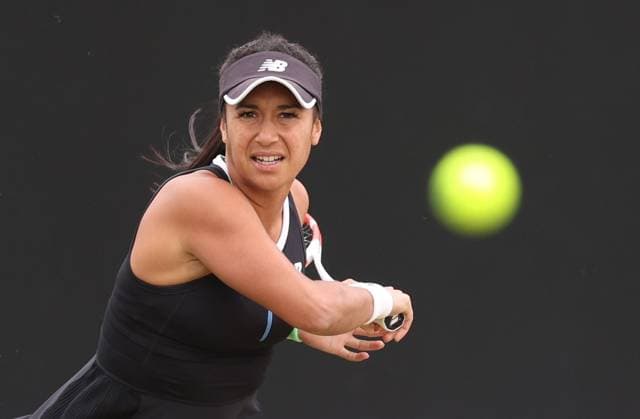 Mandatory Credit: Photo by Ryan Browne Shutterstock (13961299ac) Heather Watson of Great Britain during her Semi-final match against Katie Boulter of Great Britain. Rothesay Open, Day Six, Tennis, Nottingham Tennis Centre, Nottingham, UK - 17 Jun 2023 Rothesay Open, Day Six, Tennis, Nottingham Tennis Centre, Nottingham, UK - 17 Jun 2023 Copyright: xRyanxBrowne Shutterstockx 13961299ac