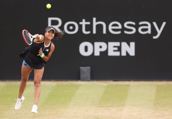 Mandatory Credit: Photo by Ryan Browne Shutterstock (13961299ae) Heather Watson of Great Britain during her Semi-final match against Katie Boulter of Great Britain. Rothesay Open, Day Six, Tennis, Nottingham Tennis Centre, Nottingham, UK - 17 Jun 2023 Rothesay Open, Day Six, Tennis, Nottingham Tennis Centre, Nottingham, UK - 17 Jun 2023 Copyright: xRyanxBrowne Shutterstockx 13961299ae