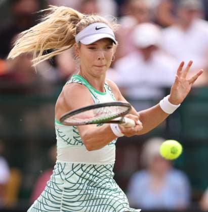 Mandatory Credit: Photo by Ryan Browne Shutterstock (13961299az) Katie Boulter of Great Britain during her Semi-final match against Heather Watson of Great Britain. Rothesay Open, Day Six, Tennis, Nottingham Tennis Centre, Nottingham, UK - 17 Jun 2023 Rothesay Open, Day Six, Tennis, Nottingham Tennis Centre, Nottingham, UK - 17 Jun 2023 Copyright: xRyanxBrowne Shutterstockx 13961299az