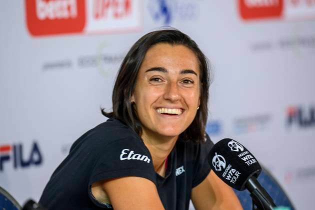 Caroline Garcia, during a press conference, GER, Berlin, Tennis bett1open, WTA 500, season 2022 2023, 18 06 23, 2023, Steffi Graf Stadium, GER, Berlin, Tennis bett1open, WTA 500, season 2022 2023, 18 06 23, 2023, Steffi Graf Stadium, Photo Eibner Pressefoto Uwe Koch Berlin Copyright: xEibner-Pressefoto UwexKochx EP_UKH