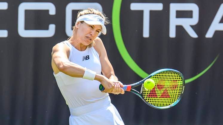 Eugenie Genie Bouchard, Canadian tennis player, GER, Berlin, Tennis bett1open, WTA 500, season 2022 2023, 18 06 23, 2023, Steffi Graf Stadium, GER, Berlin, Tennis bett1open, WTA 500, season 2022 2023, 18 06 23, 2023, Steffi Graf Stadium, Photo Eibner Pressefoto Uwe Koch Berlin Copyright: xEibner-Pressefoto UwexKochx EP_UKH
