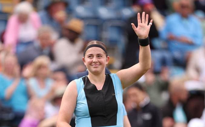 Mandatory Credit: Photo by Ryan Browne Shutterstock (13975264ac) Jelena Ostapenko of Latvia during her round of 32 game against Linda Noskova of the Czech Republic. Rothesay Classic, Day Two, Tennis, Edgbaston Priory Club, Birmingham, UK - 20 Jun 2023 Rothesay Classic, Day Two, Tennis, Edgbaston Priory Club, Birmingham, UK - 20 Jun 2023 Copyright: xRyanxBrowne Shutterstockx 13975264ac
