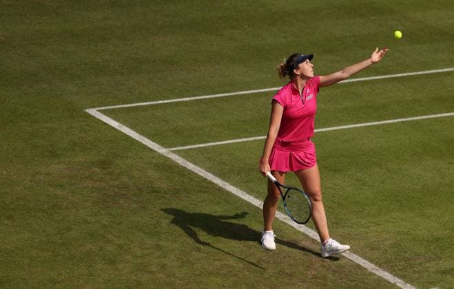 Mandatory Credit: Photo by Ryan Browne Shutterstock (13975264ah) Linda Noskova of the Czech Republic during her round of 32 game against Jelena Ostapenko of Latvia Rothesay Classic, Day Two, Tennis, Edgbaston Priory Club, Birmingham, UK - 20 Jun 2023 Rothesay Classic, Day Two, Tennis, Edgbaston Priory Club, Birmingham, UK - 20 Jun 2023 Copyright: xRyanxBrowne Shutterstockx 13975264ah