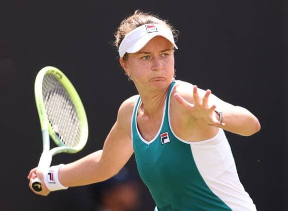 Mandatory Credit: Photo by Ryan Browne Shutterstock (13977103h) Barbora Krejcikova of the Czech Republic. Rothesay Classic, Day Three, Tennis, Edgbaston Priory Club, Birmingham, UK - 21 Jun 2023 Rothesay Classic, Day Three, Tennis, Edgbaston Priory Club, Birmingham, UK - 21 Jun 2023 Copyright: xRyanxBrowne Shutterstockx 13977103h