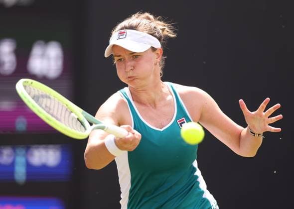 Mandatory Credit: Photo by Ryan Browne Shutterstock (13977103i) Barbora Krejcikova of the Czech Republic. Rothesay Classic, Day Three, Tennis, Edgbaston Priory Club, Birmingham, UK - 21 Jun 2023 Rothesay Classic, Day Three, Tennis, Edgbaston Priory Club, Birmingham, UK - 21 Jun 2023 Copyright: xRyanxBrowne Shutterstockx 13977103i