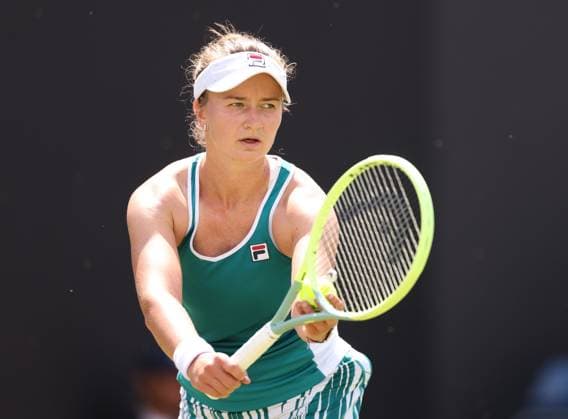 Mandatory Credit: Photo by Ryan Browne Shutterstock (13977103o) Barbora Krejcikova of the Czech Republic. Rothesay Classic, Day Three, Tennis, Edgbaston Priory Club, Birmingham, UK - 21 Jun 2023 Rothesay Classic, Day Three, Tennis, Edgbaston Priory Club, Birmingham, UK - 21 Jun 2023 Copyright: xRyanxBrowne Shutterstockx 13977103o
