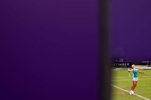 Sport Bilder des Tages Mandatory Credit: Photo by Ryan Browne Shutterstock (13977103r) Barbora Krejcikova of the Czech Republic. Rothesay Classic, Day Three, Tennis, Edgbaston Priory Club, Birmingham, UK - 21 Jun 2023 Rothesay Classic, Day Three, Tennis, Edgbaston Priory Club, Birmingham, UK - 21 Jun 2023 Copyright: xRyanxBrowne Shutterstockx 13977103r