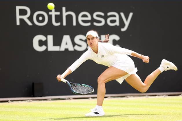 Mandatory Credit: Photo by Ryan Browne Shutterstock (13977104as) Sorana Cirstea of Romania during her round of 16 match. Rothesay Classic, Day Four, Tennis, Edgbaston Priory Club, Birmingham, UK - 22 Jun 2023 Rothesay Classic, Day Four, Tennis, Edgbaston Priory Club, Birmingham, UK - 22 Jun 2023 Copyright: xRyanxBrowne Shutterstockx 13977104as