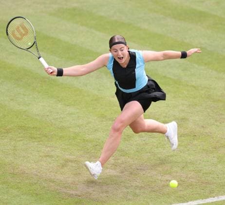 Mandatory Credit: Photo by Ryan Browne Shutterstock (13977105cc) Barbora Krejcikova of the Czech Republic during her quarter-final match. Rothesay Classic, Day Five, Tennis, Edgbaston Priory Club, Birmingham, UK - 23 Jun 2023 Rothesay Classic, Day Five, Tennis, Edgbaston Priory Club, Birmingham, UK - 23 Jun 2023 Copyright: xRyanxBrowne Shutterstockx 13977105cc