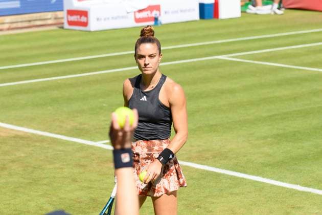 Maria Sakkari tennis player, GER, Berlin, QF, tennis bett1open, WTA 500, season 2022 2023, 24 06 23, 2023, Steffi Graf Stadium, GER, Berlin, QF, tennis bett1open, WTA 500, season 2022 2023, 24 06 23, 2023, Steffi Graf Stadium, photo Eibner Pressefoto Uwe Koch Berlin Copyright: xEibner-Pressefoto UwexKochx EP_UKH