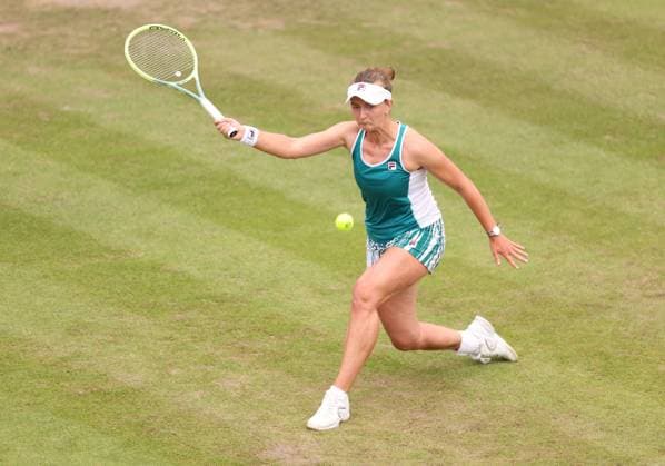 Mandatory Credit: Photo by Ryan Browne Shutterstock (13977107d) Barbora Krejcikova of the Czech Republic during her Semi-Final match. Rothesay Classic, Day Six, Tennis, Edgbaston Priory Club, Birmingham, UK - 24 Jun 2023 Rothesay Classic, Day Six, Tennis, Edgbaston Priory Club, Birmingham, UK - 24 Jun 2023 Copyright: xRyanxBrowne Shutterstockx 13977107d