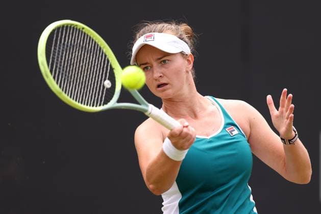 Mandatory Credit: Photo by Ryan Browne Shutterstock (13977107aj) Barbora Krejcikova of the Czech Republic during her Semi-Final match. Rothesay Classic, Day Six, Tennis, Edgbaston Priory Club, Birmingham, UK - 24 Jun 2023 Rothesay Classic, Day Six, Tennis, Edgbaston Priory Club, Birmingham, UK - 24 Jun 2023 Copyright: xRyanxBrowne Shutterstockx 13977107aj