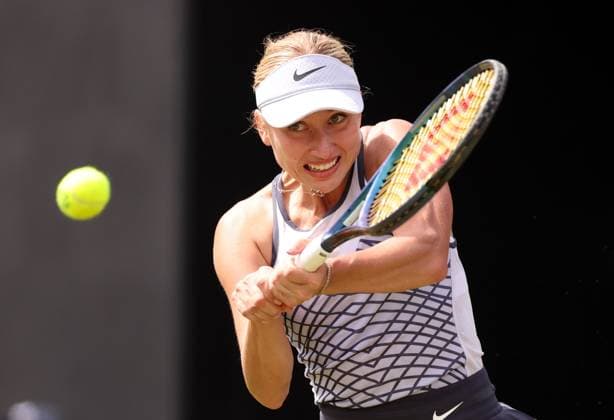 Mandatory Credit: Photo by Ryan Browne Shutterstock (13977107ef) Anastasia Potapova of Russia during her Semi-Final match. Rothesay Classic, Day Six, Tennis, Edgbaston Priory Club, Birmingham, UK - 24 Jun 2023 Rothesay Classic, Day Six, Tennis, Edgbaston Priory Club, Birmingham, UK - 24 Jun 2023 Copyright: xRyanxBrowne Shutterstockx 13977107ef