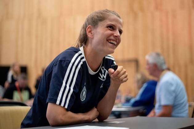 Tabea Sellner Germany, 15 , GER, DFB Womens National Football Team, Media Day Adidas World of Sports Herzogenaurach, Season 2022 2023, 26 06 2023 GER, DFB Womens National Football Team, Media Day Adidas World of Sports Herzogenaurach, Season 2022 2023, 26 06 2023 Offenbach Copyright: xEibner-Pressefoto Memmlerx EP_MMR
