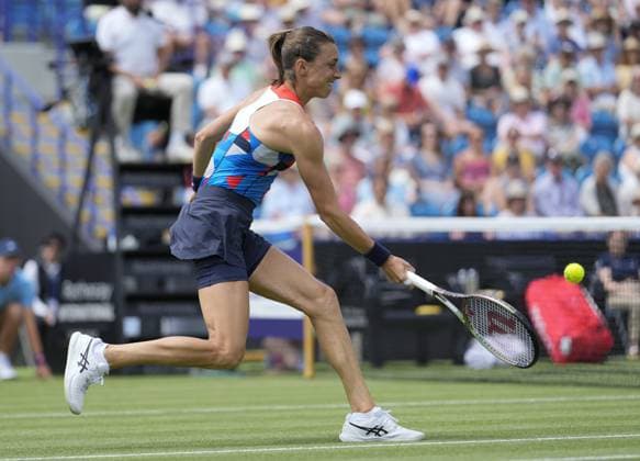 Mandatory Credit: Photo by Dave Shopland Shutterstock (13984798az) Croatia s Petra Martic in 1st round action Rothesay International Eastbourne, Tennis, Day Two, Devonshire Park, Eastbourne, UK - 27 Jun 2023 Rothesay International Eastbourne, Tennis, Day Two, Devonshire Park, Eastbourne, UK - 27 Jun 2023 Copyright: xDavexShopland Shutterstockx 13984798az