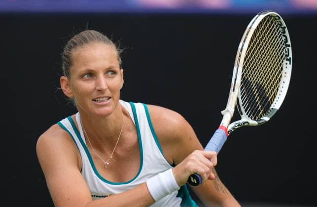 Mandatory Credit: Photo by Dave Shopland Shutterstock (13984799w) Karolina Pliskova (CZE) in 2nd round action Rothesay International Eastbourne, Tennis, Day Three, Devonshire Park, Eastbourne, UK - 28 Jun 2023 Rothesay International Eastbourne, Tennis, Day Three, Devonshire Park, Eastbourne, UK - 28 Jun 2023 Copyright: xDavexShopland Shutterstockx 13984799w