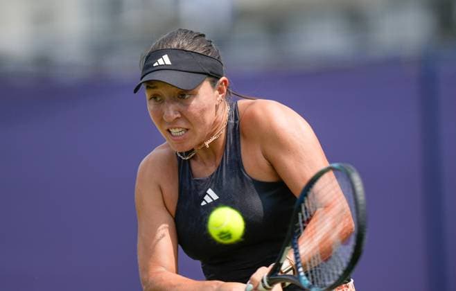Mandatory Credit: Photo by Dave Shopland Shutterstock (13984799ap) USA s Jessica Pegula Rothesay International Eastbourne, Tennis, Day Three, Devonshire Park, Eastbourne, UK - 28 Jun 2023 Rothesay International Eastbourne, Tennis, Day Three, Devonshire Park, Eastbourne, UK - 28 Jun 2023 Copyright: xDavexShopland Shutterstockx 13984799ap