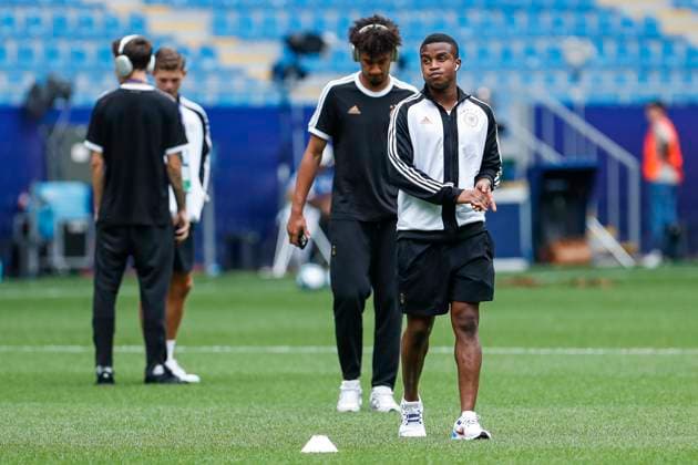 UEFA U21 European Championship, Germany England, 3 group match, 28 06 2023, Batumi Youssoufa MOUKOKO 11, Germany, Borussia Dortmund taking the pitch, UEFA U21 European Football Championship in Romania and Georgia, Germany England, 3 group match, 28 06 2023, Batumi Copyright: xBEAUTIFULxSPORTS Meuselx