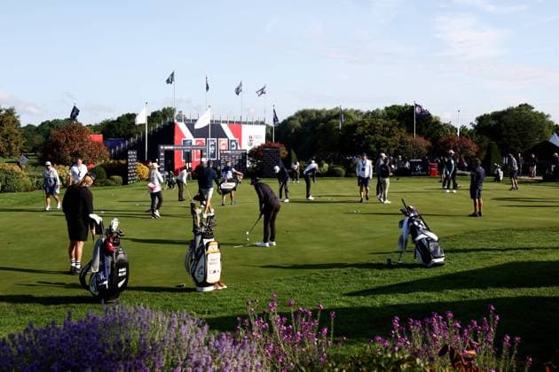 Mandatory Credit: Photo by James Marsh Shutterstock (13987420a) A general view of the putting green. Betfred British Masters, Day One, Golf, The Belfry Golf Club, Sutton Coldfield, UK - 29 Jun 2023 Betfred British Masters, Day One, Golf, The Belfry Golf Club, Sutton Coldfield, UK - 29 Jun 2023 Copyright: xJamesxMarsh Shutterstockx 13987420a